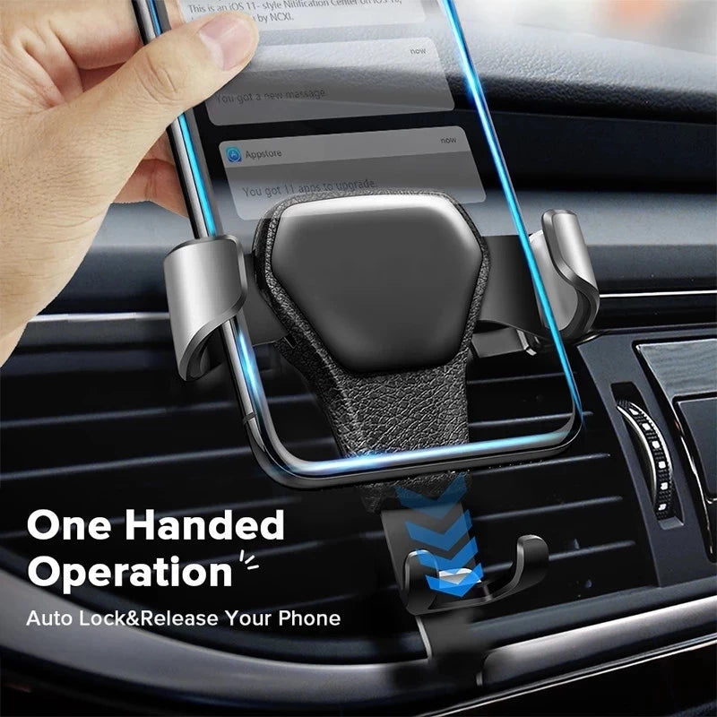 Universal Gravity Car Air Vent Phone Holder for iPhone 14 & Xiaomi