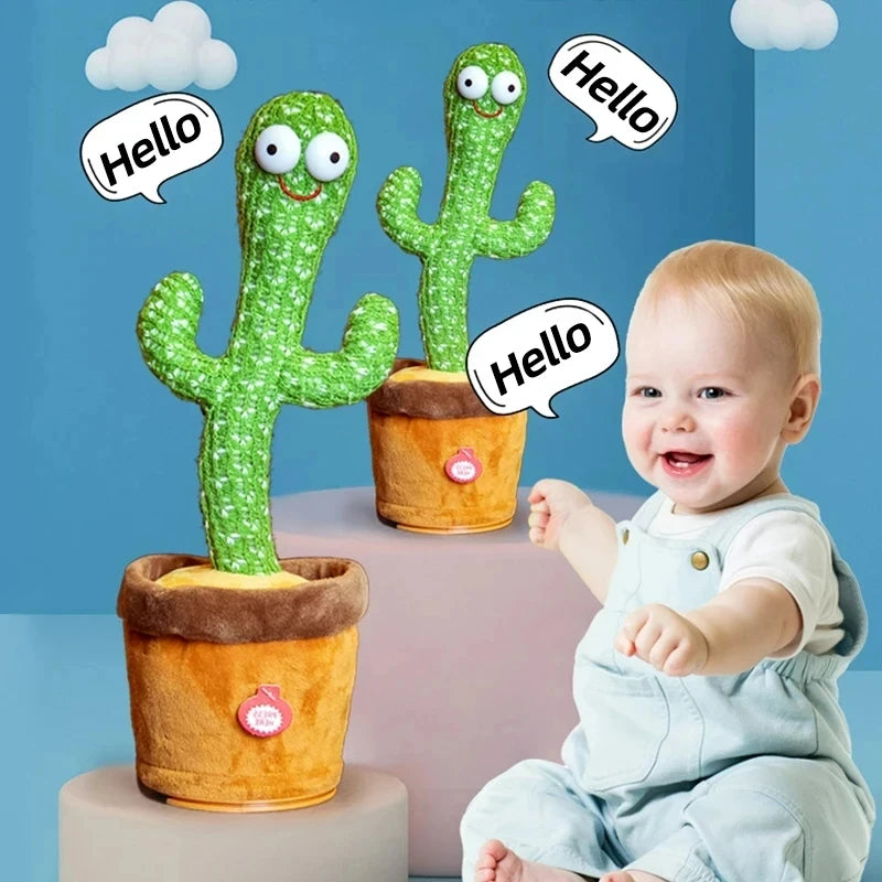 Dancing Cactus Toy: Interactive Plush Speaker with Repeat Talking and Singing Features for Engaging Entertainment