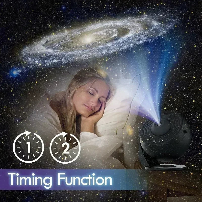 Galaxy Star Projector 13-in-1 360° Aurora Night Light for Bedrooms - An Ideal Gift for Children and Adults