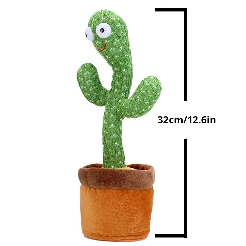 Dancing Cactus Toy: Interactive Plush Speaker with Repeat Talking and Singing Features for Engaging Entertainment