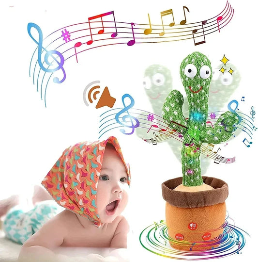 Dancing Cactus Toy: Interactive Plush Speaker with Repeat Talking and Singing Features for Engaging Entertainment