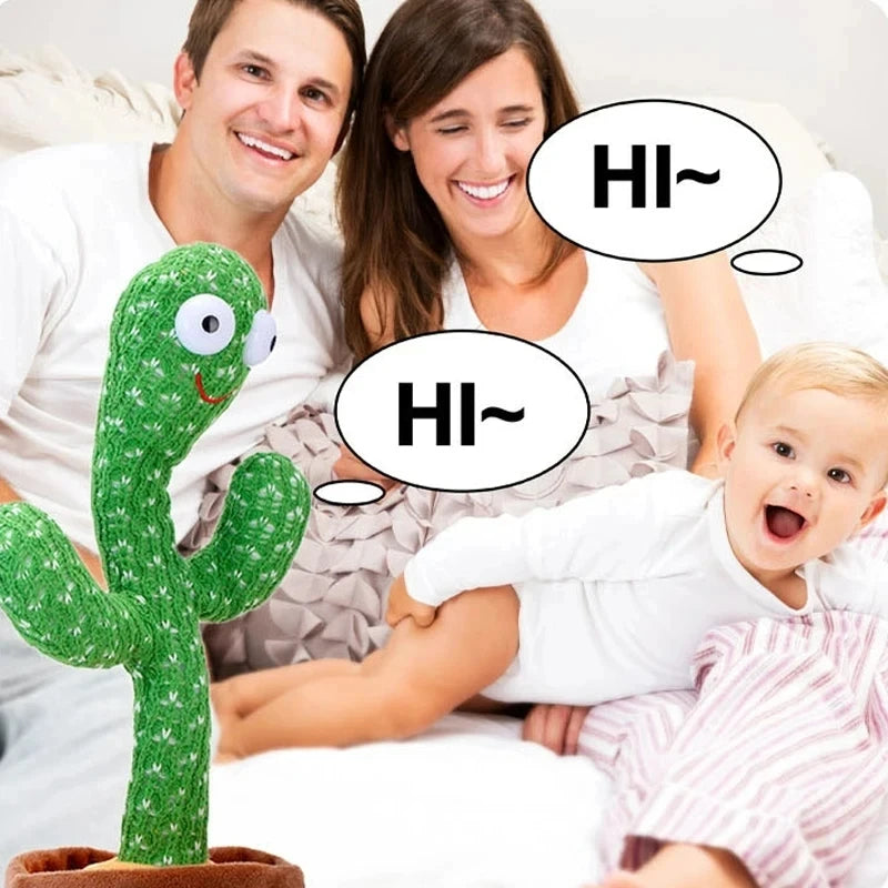 Dancing Cactus Toy: Interactive Plush Speaker with Repeat Talking and Singing Features for Engaging Entertainment