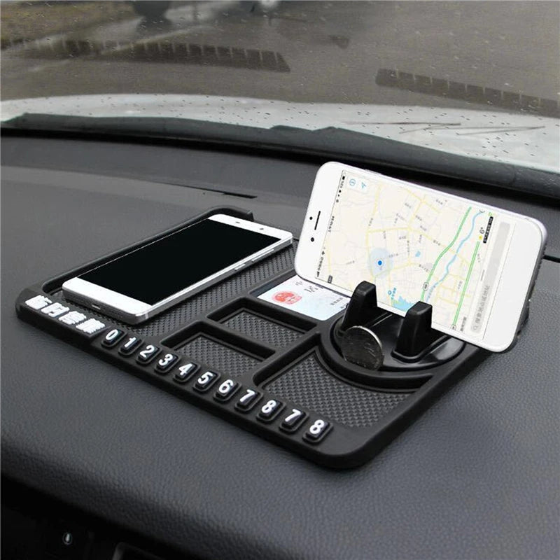 Car Anti-Slip Mat - Silicone Dashboard Pad for Secure Phone Holding