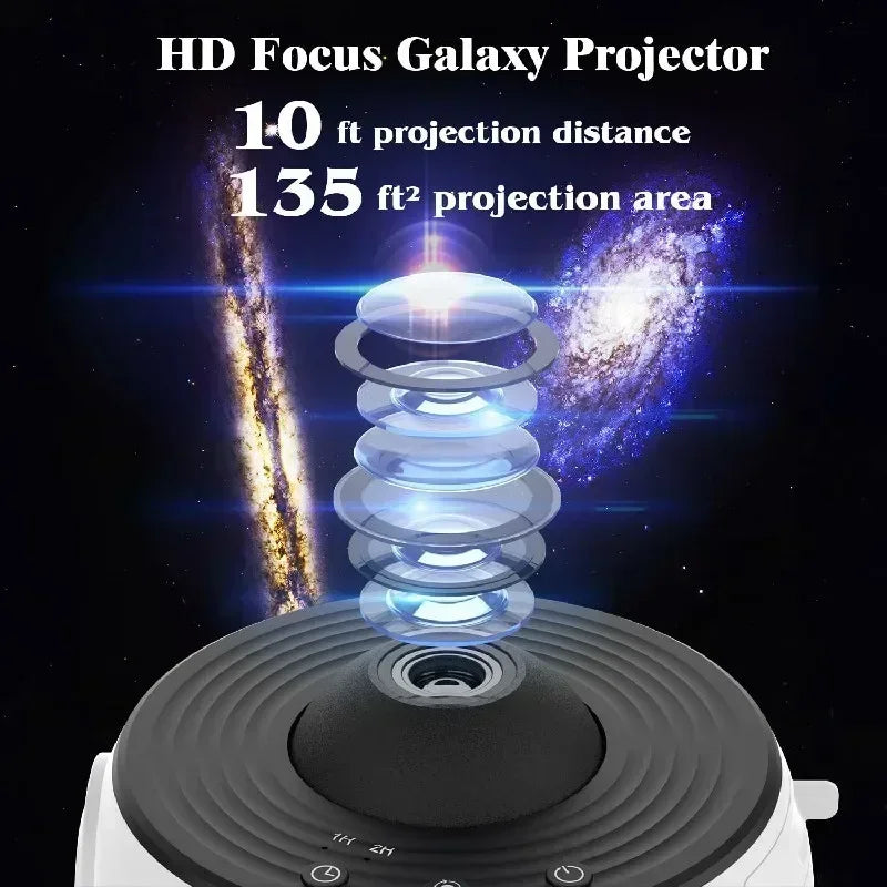 Galaxy Star Projector 13-in-1 360° Aurora Night Light for Bedrooms - An Ideal Gift for Children and Adults